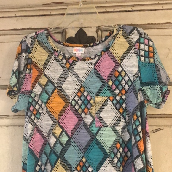 LuLaRoe Carley Swing Dress Casual Summer Easter Spring Beach Size S Hi Low - Picture 3 of 14